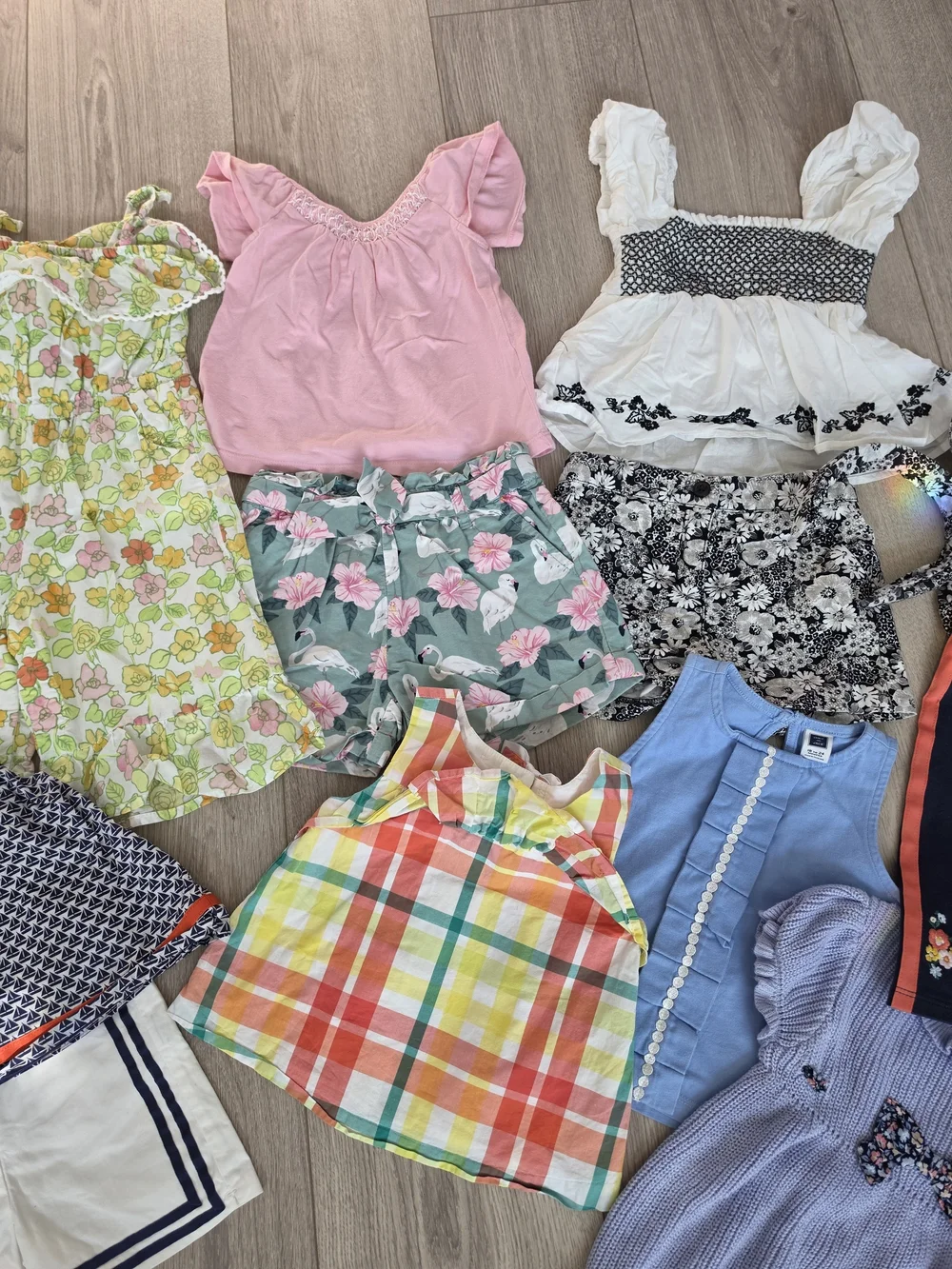 Janie And Jack Girls Mixed Clothing Bundle - Floral, Pink, Plaid, Lavender